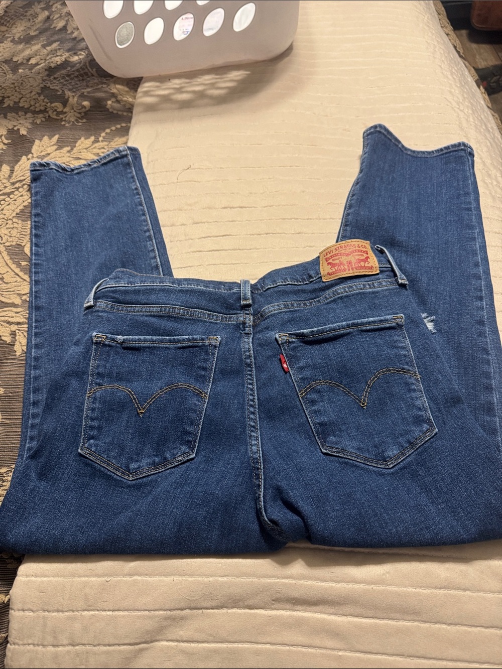 Levi's Blue Cropped Ankle Jeans